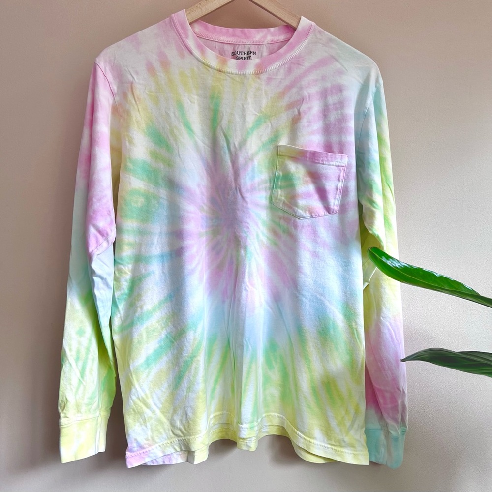 Oversized Pastel Tie Dye Long Sleeve Tee